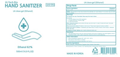 Lk Clean Gel (ethanol) 62 500ml Label Draft